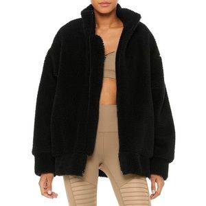 Alo Norte Sherpa Fleece Jacket L Coat Yoga